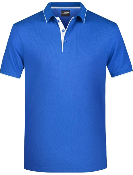 Daiber JN 728 Pánske polo tričko z piké s kontrastným lemom 02.0728 kráľovská modrá/biela Daiber JN 728 Pánske polo tričko z piké s kontrastným lemom 02.0728 kráľovská modrá/biela
