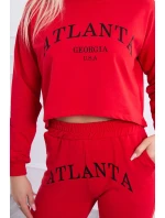 Atlanta tlačená sada červená Atlanta tlačená sada červená