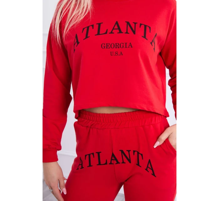 Atlanta tlačená sada červená Atlanta tlačená sada červená