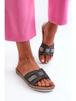 Pohodlné Lesklé Dámské Žabky model 21664627 Černé - Inblu