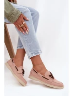 Dámské mokasíny s světle růžové model 21707881 - Boto