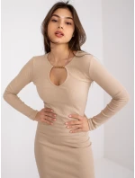 Dámske šaty Dress-EM-SK-686.63-béžová