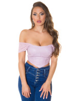 Sexy Faux Leather Corset-Top