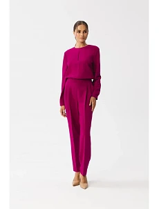 Dámsky overal s rozdeleným výstrihom S355 Burgundy - Stylove