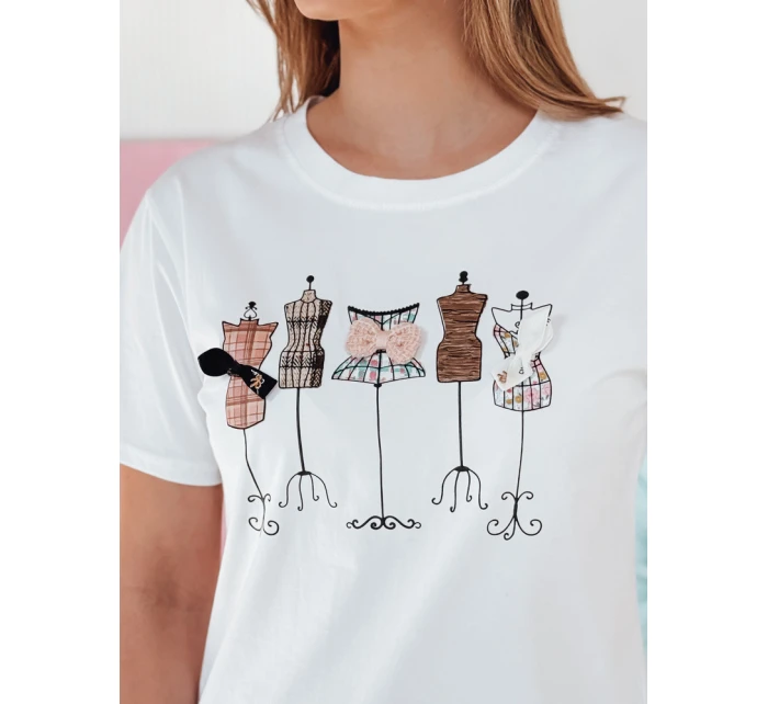Dámské tričko s potiskem bílé Dstreet model 21984217 - FashionStreet