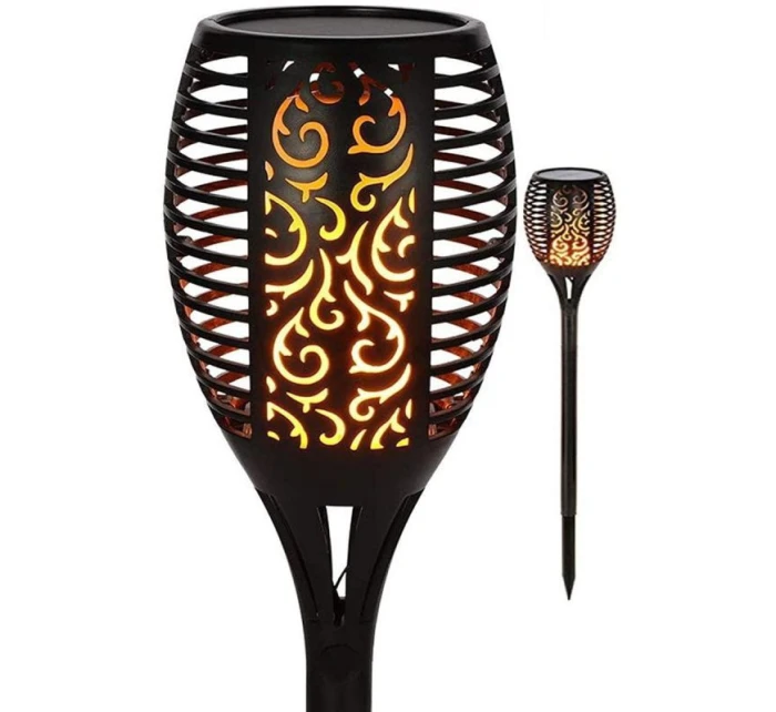 SOLÁRNA BATERKA TANCUJÚCE PLAMENE 12X12X78CM 36 LED XXXL