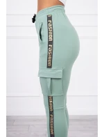 Tmavo mätové nohavice cargo