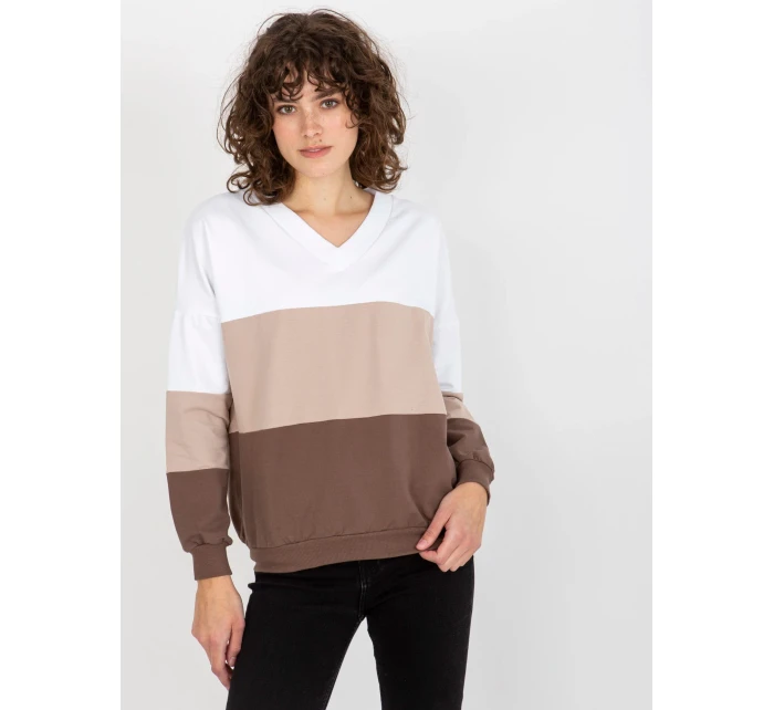 Mikina RV BL 8328.65P bielo-hnedá