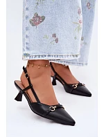 Sandále na podpätku model 227444 Krok vo veľkom štýle