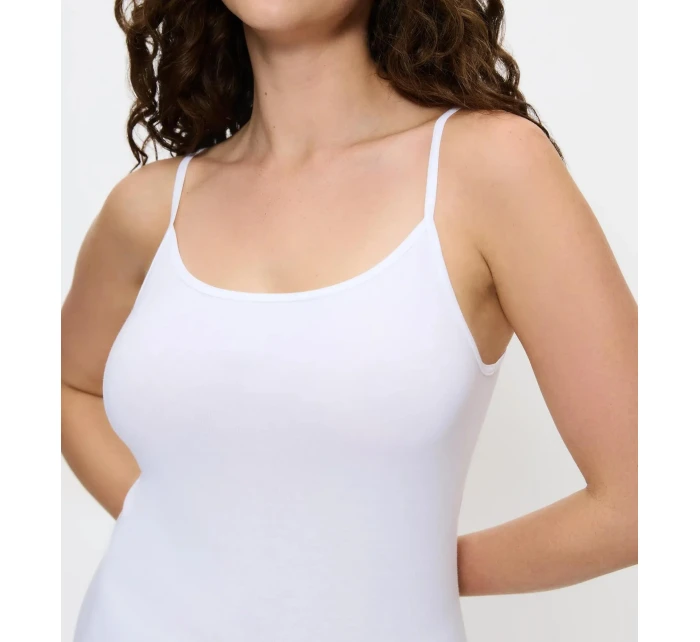 Sense Of Cotton Spaghetti Top - WHITE - TRIUMPH WHITE - TRIUMPH