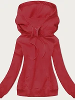 Tenká dámska mikina klokanka červená (W06-18)