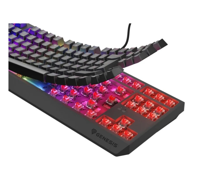 GENESIS Thor 230 TKL Herná USB QWERTY klávesnica Španielska čierna