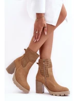 Dámské síťované boty na podpatku Camel Lewski model 21636597 - Boto