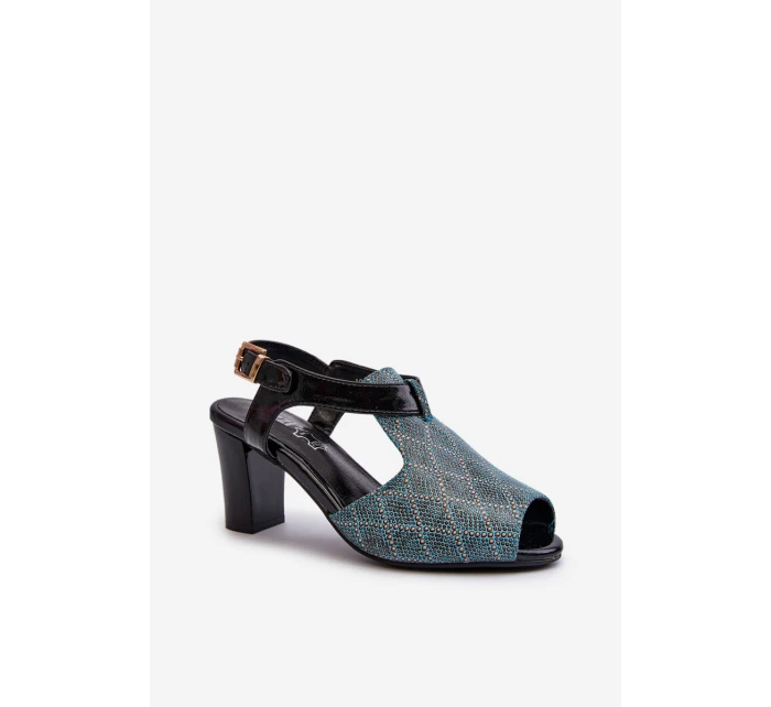 Dámské sandály na podpatku z ekokůže model 21658489 - Boto Dámské sandály na podpatku z ekokůže model 21658489 - Boto