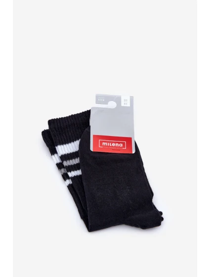 Dámské ponožky s ozdobným model 21679003 Černé - Milena