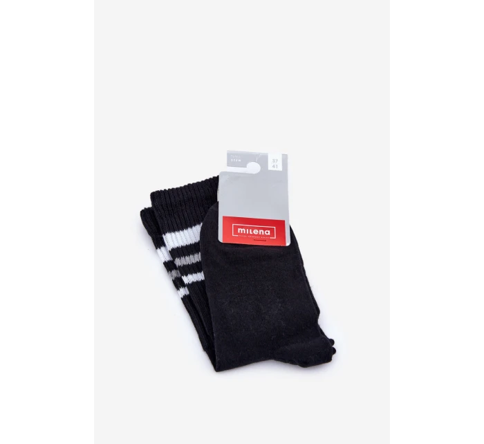 Dámské ponožky s ozdobným model 21679003 Černé - Milena