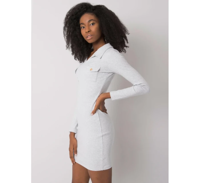 Šaty RV SK 7435.38 svetlo šedá