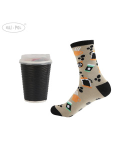 Raj-Pol Ponožky Coffe Multicolour