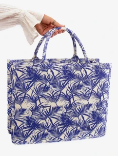 Veľká vzorovaná tmavomodrá kabelka Mooch