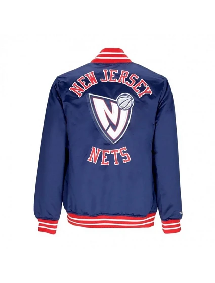 NBA Heavyweight Satin Jacket New Jersey pánské model 19076920 - Mitchell & Ness NBA Heavyweight Satin Jacket New Jersey pánské model 19076920 - Mitchell & Ness