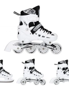 bílá LED velikost kolečkové brusle s velkým  model 21332821 - Nils Extreme