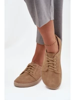 Trampki Typu Barefoot Z Naturalnego Zamszu Zazoo 314 Beżowe