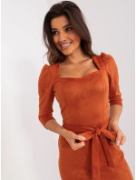 LK SK 509131 šaty.11 tmavo oranžová