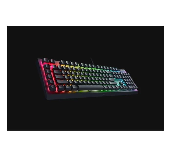 Mechanická herná klávesnica Razer BlackWidow V4 X, žlté spínače, americké rozloženie, drôtová, čierna Razer