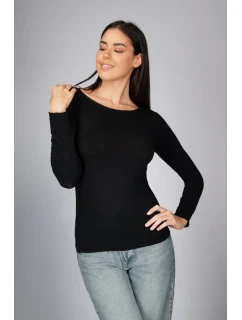 Dámsky sveter s výstrihom a kašmírovou zmesou Intimidea Farba: