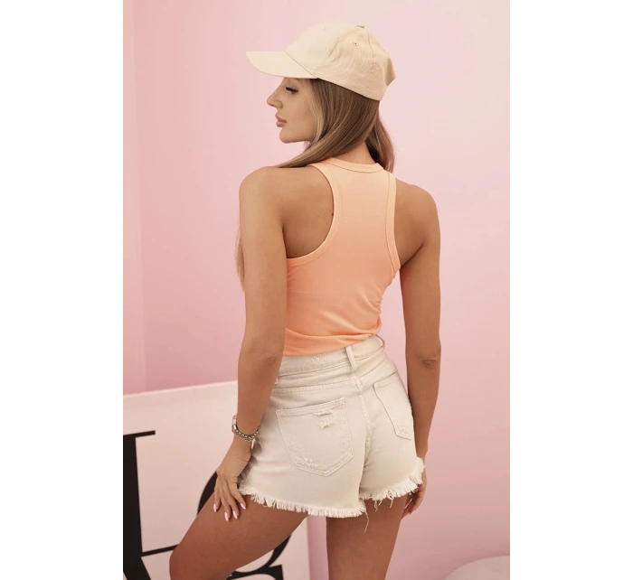 Dámske bavlnené boxerky so širokými ramenami lososové