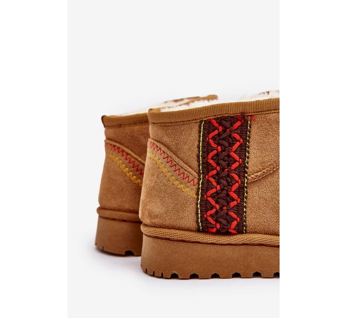 Śniegowce Botki Ocieplane Dziecięce Camel Leonora