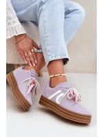 Dámské Tenisky Na Platformě S Ozdobami Fialové model 21688396 - Boto Dámské Tenisky Na Platformě S Ozdobami Fialové model 21688396 - Boto