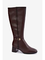 Kozačky na podpatku na zip model 232096 Step in style Kozačky na podpatku na zip model 232096 Step in style