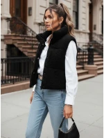 Dámská vesta z ovčí kůže černá Dstreet model 21970835 - FashionStreet