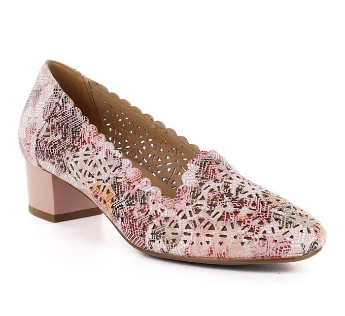 Dámské ažurové boty na podpatku model 22097119 - Potocki