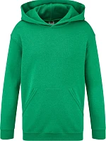 Fruit of the Loom Classic Kids Hooded Sweat Detská mikina s kapucňou 16.2043 retro heather green