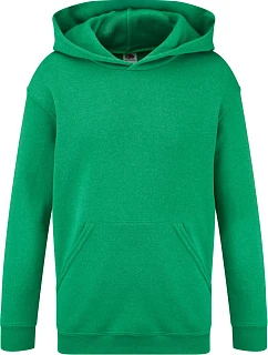 Fruit of the Loom Classic Kids Hooded Sweat Detská mikina s kapucňou 16.2043 retro heather green