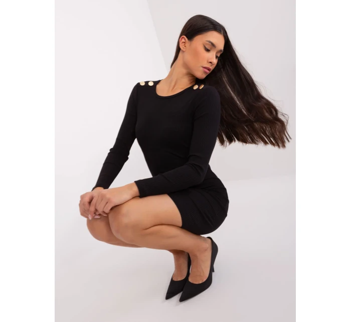 Sukienka RV SK model 19077467 czarny - FPrice Sukienka RV SK model 19077467 czarny - FPrice