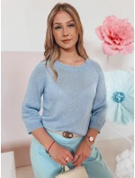 Dámsky oversize sveter SOFTICAN modrý FashionStreet MY2434 Dámsky oversize sveter SOFTICAN modrý FashionStreet MY2434