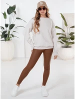 Dámské voskované hnědé legíny Dstreet model 21991596 - FashionStreet Dámské voskované hnědé legíny Dstreet model 21991596 - FashionStreet