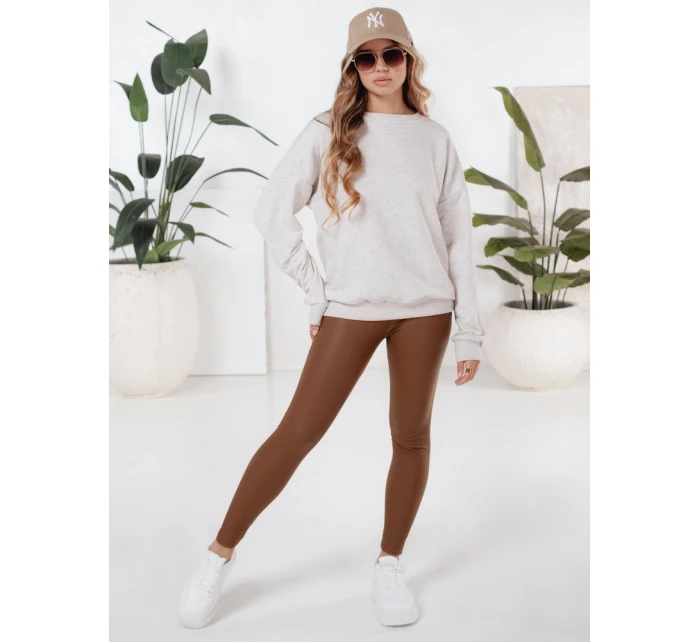 Dámské voskované hnědé legíny Dstreet model 21991596 - FashionStreet Dámské voskované hnědé legíny Dstreet model 21991596 - FashionStreet