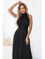 dlouhé šaty s  a střihem černé model 21750867 - numoco basic