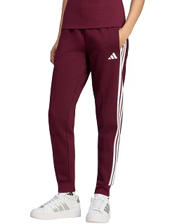 Dámské kalhoty adidas Essentials 3-Stripes Fleece Slim v barvě bordó KF8321