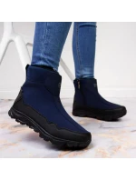 Zimní sněhové boty nepromokavé tmavě modré DK Zimní sněhové boty nepromokavé tmavě modré DK