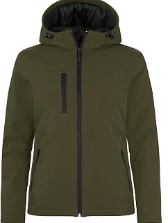 Padded Hooded Softshell Women Dámská zateplená softshellová bunda s kapucí model 22454966 fog green - Clique