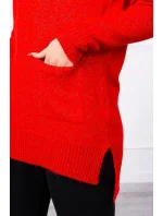 Sveter so stojačikom červený Sveter so stojačikom červený