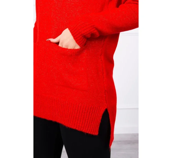 Sveter so stojačikom červený Sveter so stojačikom červený