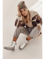 Dámské Sněhule Big Star model 21561942 Stříbrné - Big Star Shoes Dámské Sněhule Big Star model 21561942 Stříbrné - Big Star Shoes