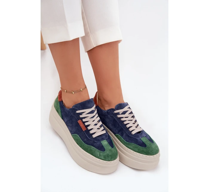 Semišové dámské tenisky na platformě model 21711172 - Zazoo Semišové dámské tenisky na platformě model 21711172 - Zazoo