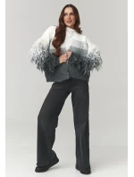 Zapínanie svetra model 220770 Makadamia